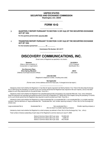 Thumbnail Warner Bros. Discovery 10-Q Quarterly Report FY 