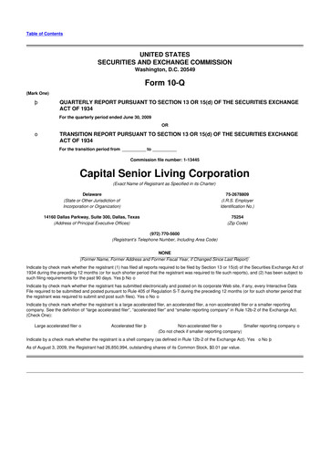 Thumbnail Sonida Senior Living 10-Q Quarterly Report FY 
