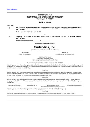 Thumbnail SurModics 10-Q Quarterly Report FY 