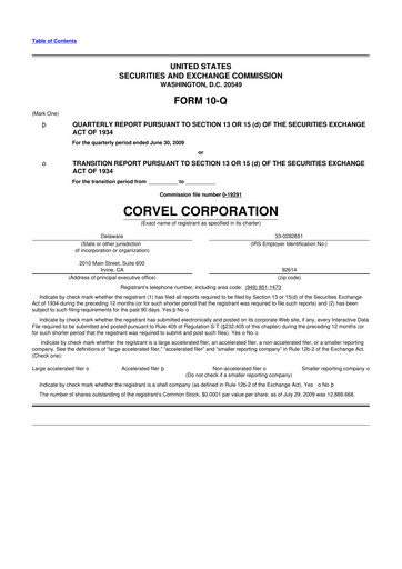 Thumbnail CorVel Corporation
 10-Q Quarterly Report FY 