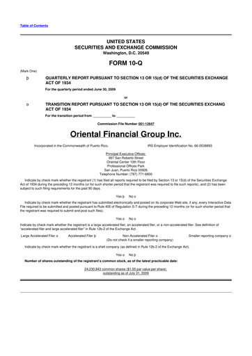 Thumbnail OFG Bancorp
 10-Q Quarterly Report FY 
