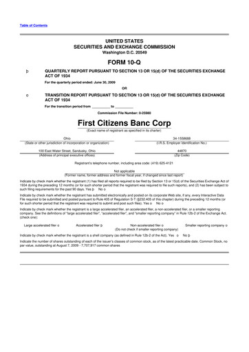 Vorschaubild Civista Bancshares
 10-Q Quartalsbericht  