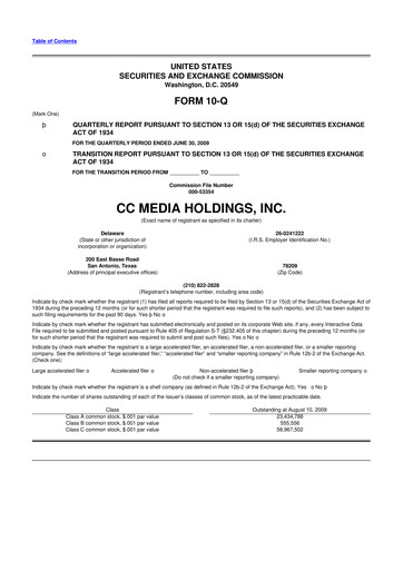 Thumbnail iHeartMedia
 10-Q Quarterly Report FY 