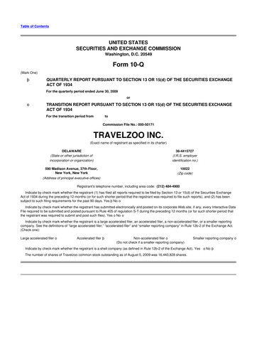 Thumbnail Travelzoo 10-Q Quarterly Report FY 