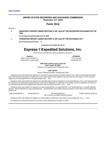 Thumbnail XPO Logistics 10-Q Quarterly Report FY 