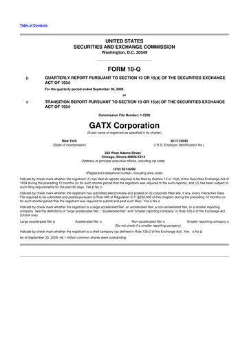 Thumbnail GATX 10-Q Quarterly Report FY 