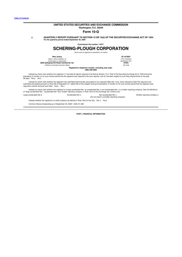 Miniature Merck 10-Q Rapport trimestriel  