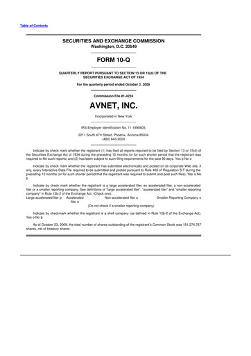 Thumbnail Avnet 10-Q Quarterly Report FY 