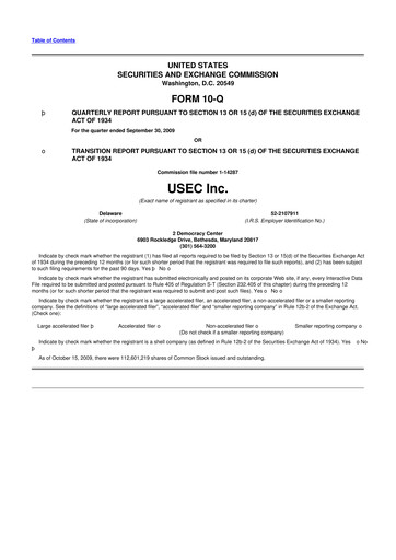 Vorschaubild Centrus Energy 10-Q Quartalsbericht  