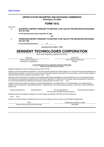Thumbnail Sensient Technologies
 10-Q Quarterly Report FY 
