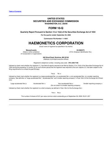 Thumbnail Haemonetics 10-Q Quarterly Report FY 