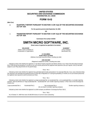 Thumbnail Smith Micro Software
 10-Q Quarterly Report FY 