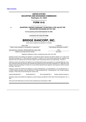 Miniature Dime Community Bancshares 10-Q Rapport trimestriel  