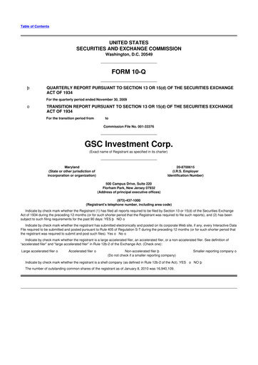 Thumbnail Saratoga Investment 10-Q Quarterly Report FY 