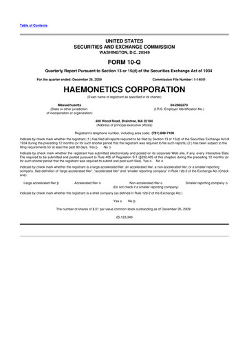 Thumbnail Haemonetics 10-Q Quarterly Report FY 