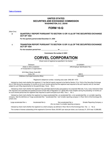 Thumbnail CorVel Corporation
 10-Q Quarterly Report FY 