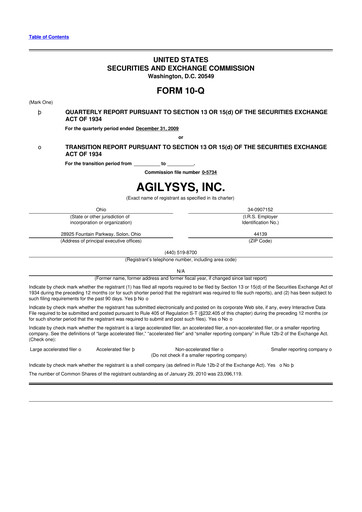 Thumbnail Agilysys 10-Q Quarterly Report FY 