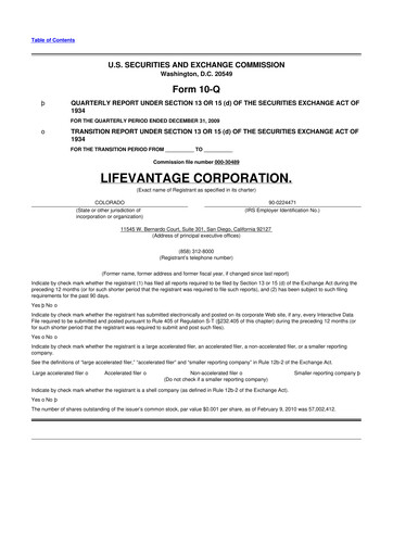 Thumbnail Lifevantage 10-Q Quarterly Report FY 