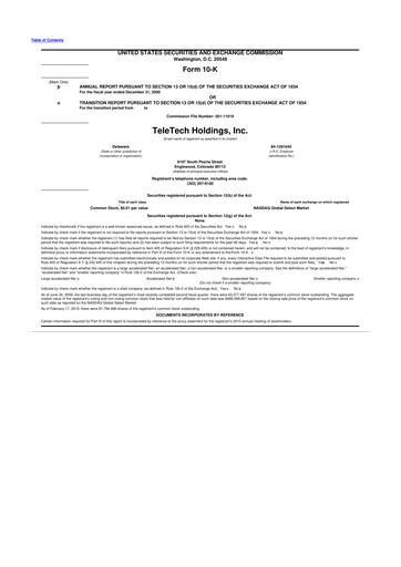 Thumbnail TTEC 10-K Annual Report 