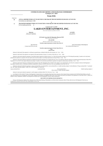 Thumbnail Golden Entertainment
 10-K Annual Report 