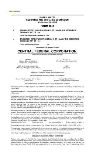 Thumbnail CF Bankshares 10-K Annual Report 