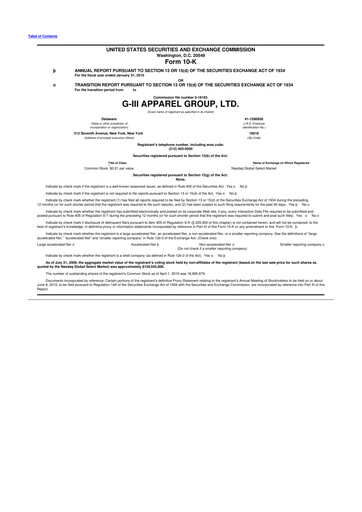 Thumbnail G-III Apparel Group 10-K Annual Report 