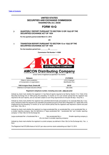Vorschaubild AMCON Distributing Company 10-Q Quartalsbericht  