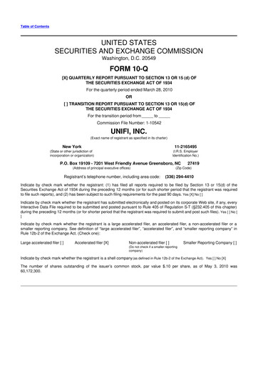 Vorschaubild Unifi 10-Q Quartalsbericht  