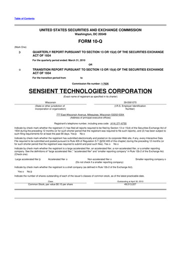 Thumbnail Sensient Technologies
 10-Q Quarterly Report FY 