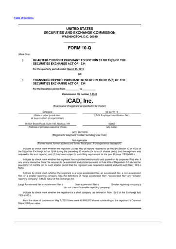 Thumbnail iCAD 10-Q Quarterly Report FY 