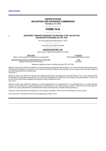 Miniature Dime Community Bancshares 10-Q Rapport trimestriel  