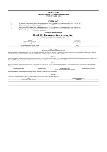 Thumbnail PRA Group
 10-Q Quarterly Report FY 