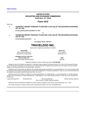 Thumbnail Travelzoo 10-Q Quarterly Report FY 