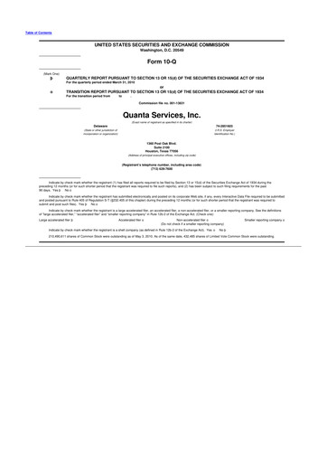 Thumbnail Quanta Services
 10-Q Quarterly Report FY2010 