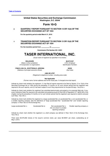 Thumbnail Axon Enterprise
 10-Q Quarterly Report FY 