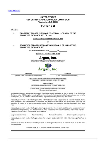 Thumbnail Argan 10-Q Quarterly Report FY 