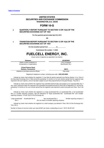 Vorschaubild FuelCell Energy
 10-Q Quartalsbericht  