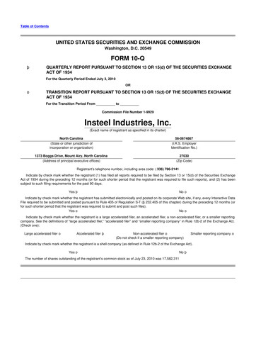 Thumbnail Insteel Industries 10-Q Quarterly Report FY 