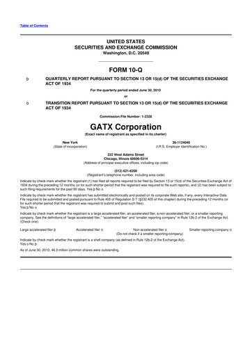 Thumbnail GATX 10-Q Quarterly Report FY2010 