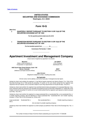 Thumbnail Aimco 10-Q Quarterly Report FY 
