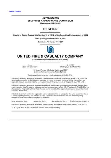 Thumbnail United Fire Group 10-Q Quarterly Report FY 