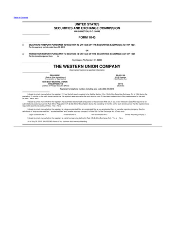 Thumbnail Western Union 10-Q Quarterly Report FY2010 