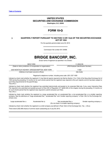 Miniature Dime Community Bancshares 10-Q Rapport trimestriel  