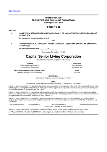 Thumbnail Sonida Senior Living 10-Q Quarterly Report FY 
