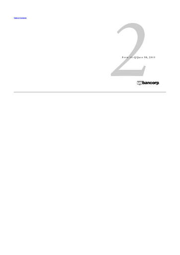 Miniature U.S. Bancorp 10-Q Rapport trimestriel 2010 