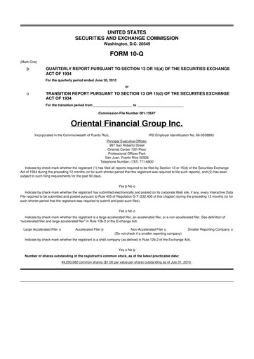 Thumbnail OFG Bancorp
 10-Q Quarterly Report FY 