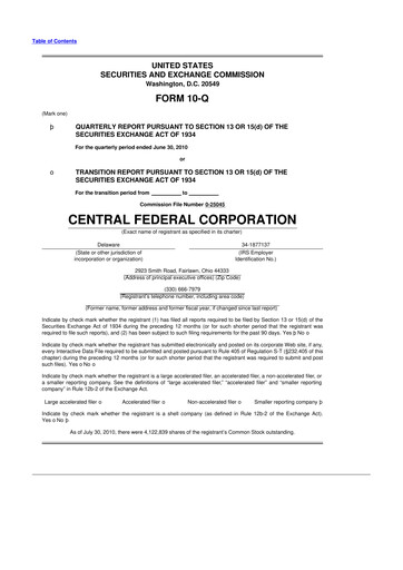Thumbnail CF Bankshares 10-Q Quarterly Report FY 