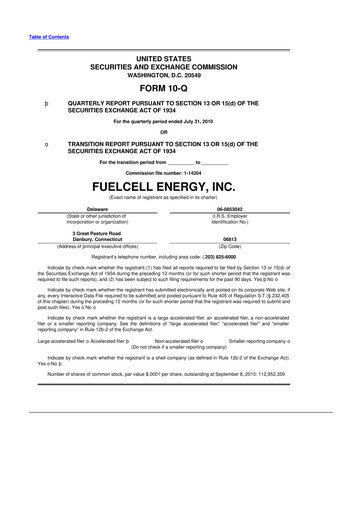 Vorschaubild FuelCell Energy
 10-Q Quartalsbericht  