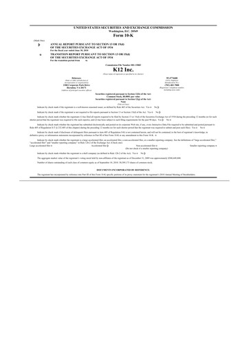 Thumbnail Stride (K12 Education)
 10-K Annual Report 