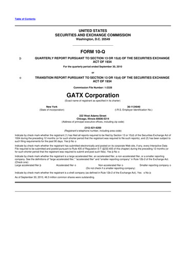 Thumbnail GATX 10-Q Quarterly Report FY2010 